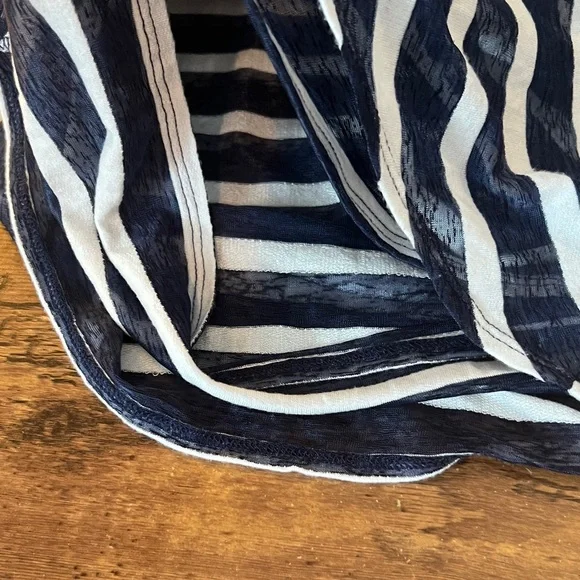 Navy and White Striped Short Sleeve Tee - Picture 7 of 9